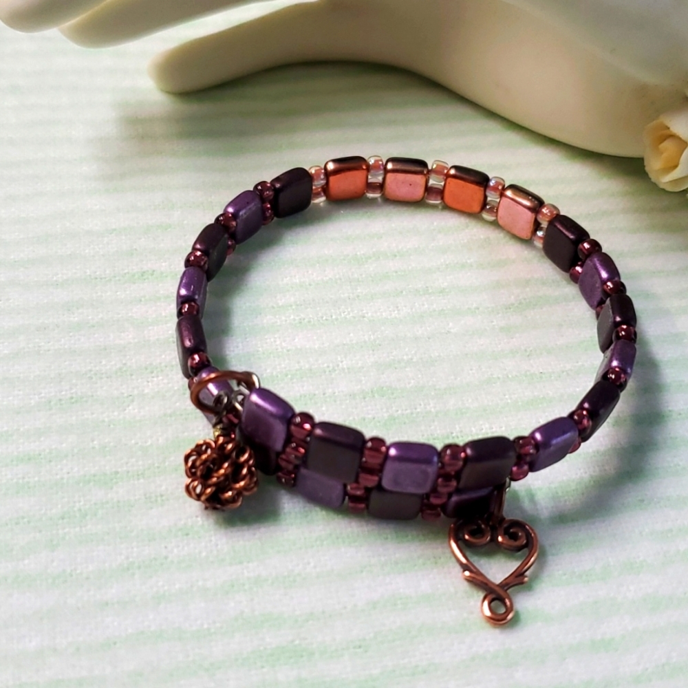 Memory Wire Purple Bracelet!